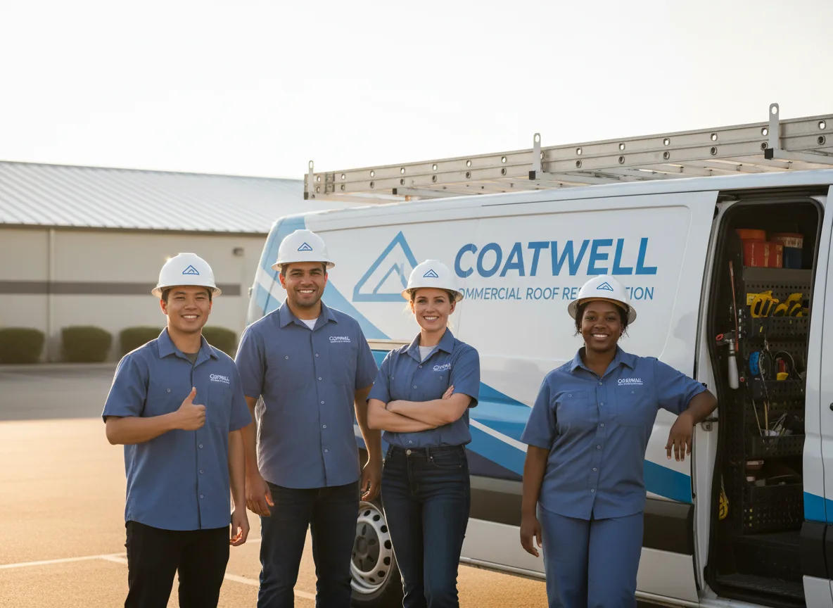 Commercial roof coating company in Woodlawn, TX