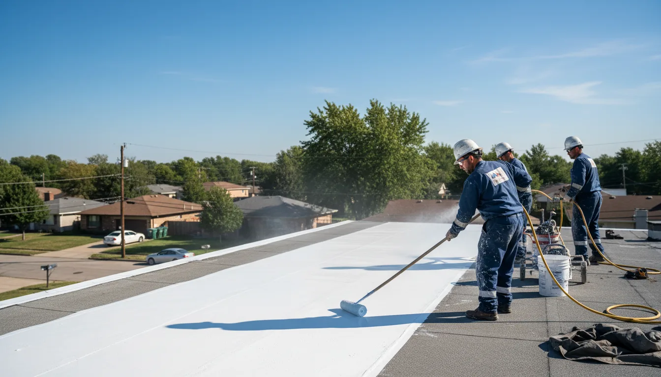 Commercial roof coating in Woodlawn, TX near me